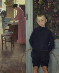 Intérieur avec femmes et enfant